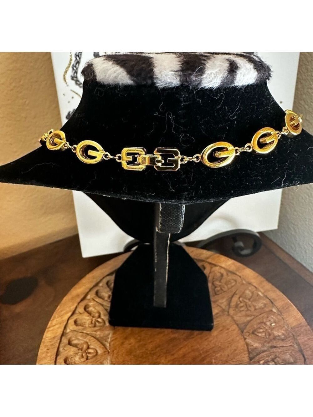 Givenchy Gold-Tone Logo Chain Necklace 15” - Picture 2 of 4